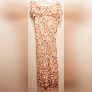 Vintage Maggy London Layered Floral Silk Dress